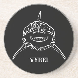 Black and White Tribal Great White Shark Coaster