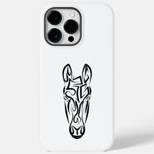Black and White Tribal Horse Case-Mate iPhone 14 Pro Max Case