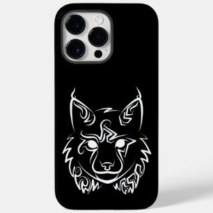 Black and White Tribal Lynx Case-Mate iPhone 14 Pro Max Case