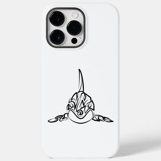 Black and White Tribal Orca Case-Mate iPhone Case (Back)