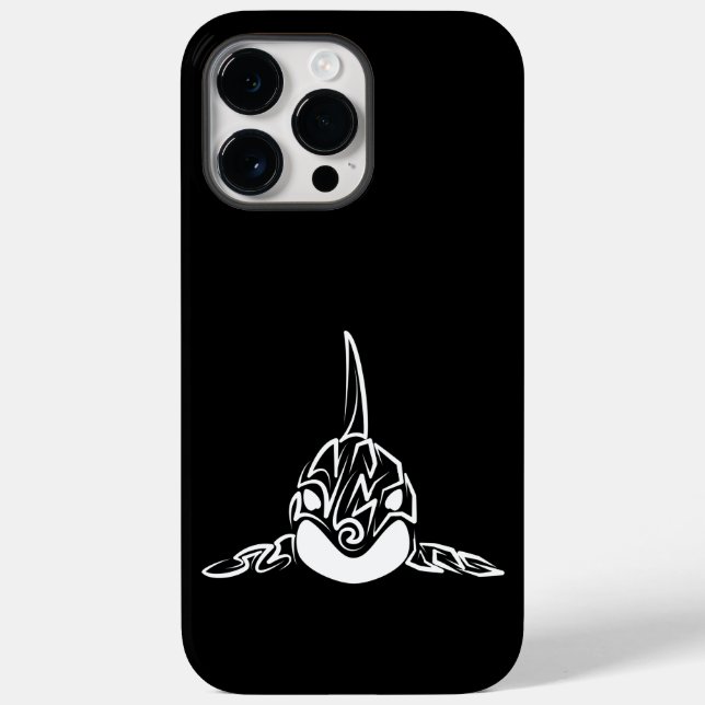 Black and White Tribal Orca Case-Mate iPhone Case (Back)