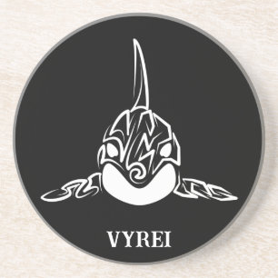 Black and White Tribal Orca Coaster