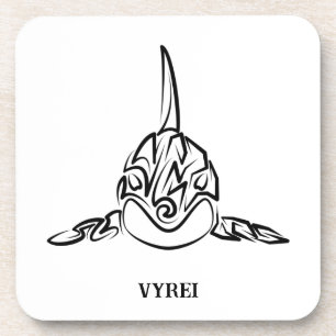 Black and White Tribal Orca Coaster