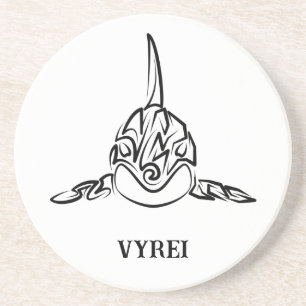 Black and White Tribal Orca Coaster