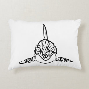 Black and White Tribal Orca Decorative Cushion