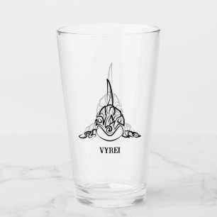 Black and White Tribal Orca Glass