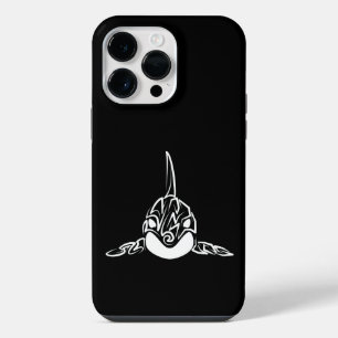 Black and White Tribal Orca iPhone 14 Pro Max Case
