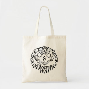 Black and White Tribal Orca Tote Bag