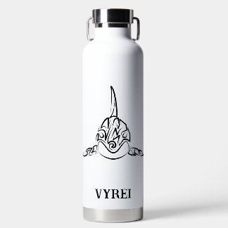 Black and White Tribal Orca Water Bottle
