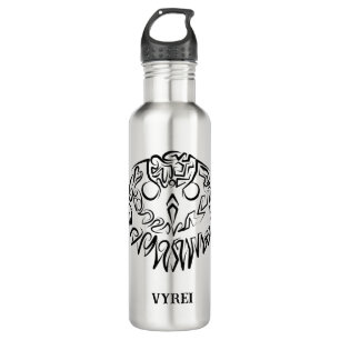Black and White Tribal Owl 710 Ml Water Bottle