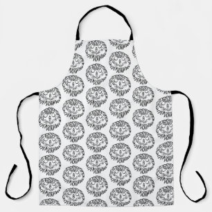 Black and White Tribal Owl Apron