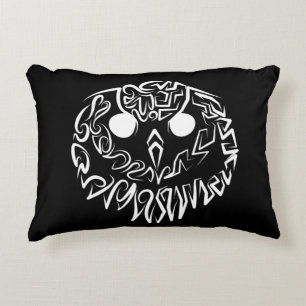 Black and White Tribal Owl Decorative Cushion