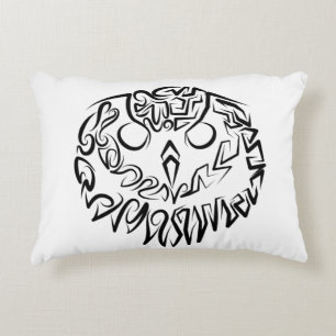Black and White Tribal Owl Decorative Cushion