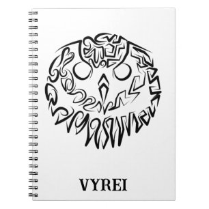 Black and White Tribal Owl Notebook