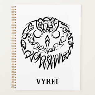 Black and White Tribal Owl Planner