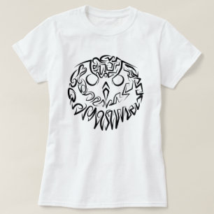 Black and White Tribal Owl T-Shirt
