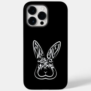 Black and White Tribal Rabbit Case-Mate iPhone 14 Pro Max Case