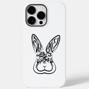 Black and White Tribal Rabbit Case-Mate iPhone 14 Pro Max Case
