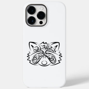 Black and White Tribal Racoon Case-Mate iPhone 14 Pro Max Case