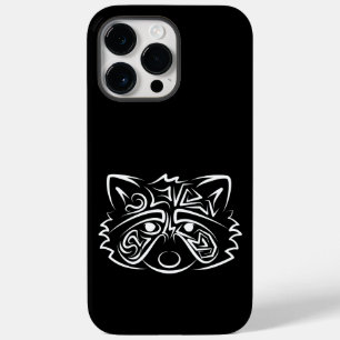 Black and White Tribal Racoon Case-Mate iPhone 14 Pro Max Case