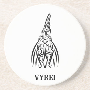 Black and White Tribal Rat Coaster