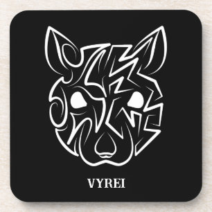 Black and White Tribal Rat Coaster
