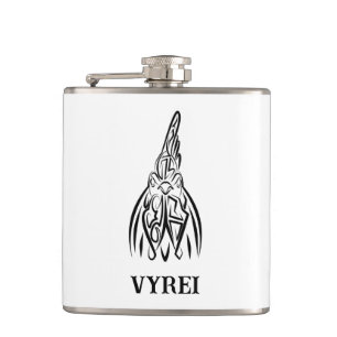 Black and White Tribal Rat Flask