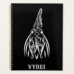 Black and White Tribal Rat Planner