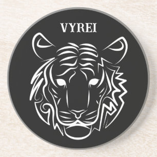 Black and White Tribal Snake Coaster