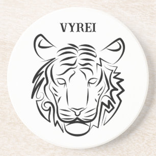 Black and White Tribal Snake Coaster