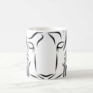 Black and White Tribal Snake Coffee Mug