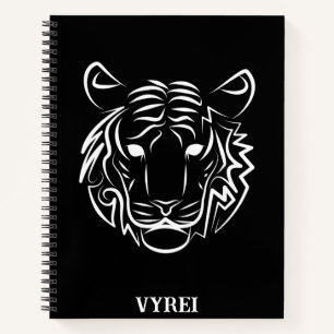 Black and White Tribal Snake Notebook