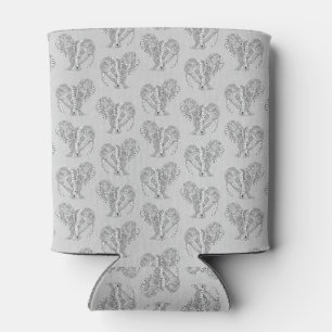 Black and White Tribal Tattoo Manatees Can Cooler