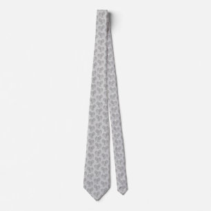 Black and White Tribal Tattoo Manatees Tie
