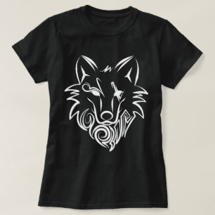 Black and White Tribal Tiger T-Shirt
