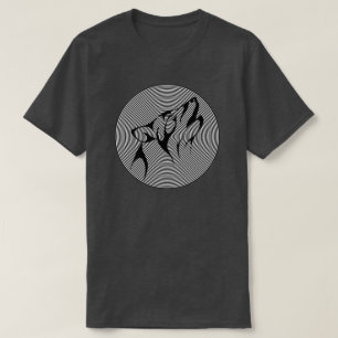 BLACK AND WHITE TRIBAL WOLF DESIGN T-Shirt
