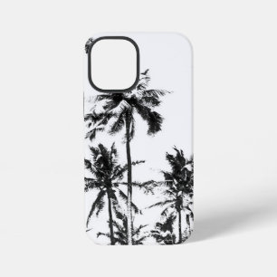 Black and white tropical palm tree paradise summer iPhone case