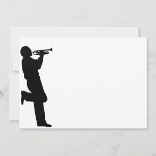 Black and White Trumpet Jazz Musician