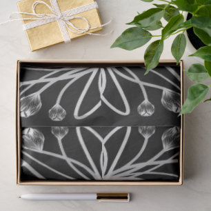 Black and White Tulip Owlsprey H&S Tissue Paper