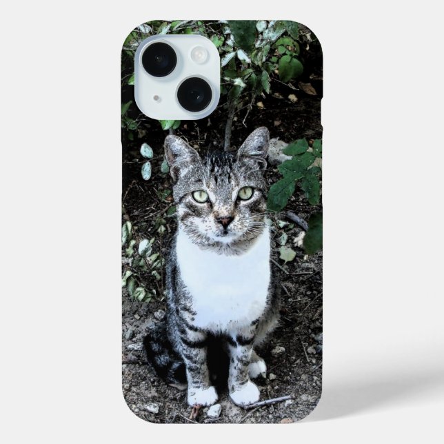 BLACK AND WHITE TURKISH CAT RONIN Case-Mate iPhone CASE (Back)