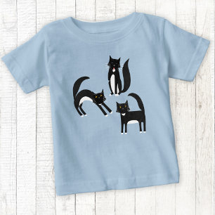 Black and White Tuxedo Cat Baby T-Shirt