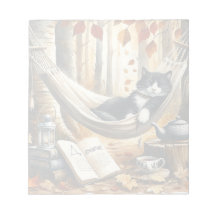 Black and White Tuxedo Cat Dreaming of Adventure