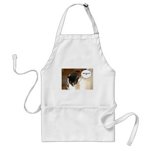 black and white tuxedo Cat Standard Apron