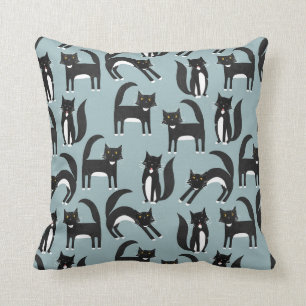 Black and White Tuxedo Cats Cushion