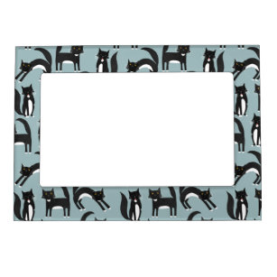 Black and White Tuxedo Cats Magnetic Frame