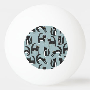Black and White Tuxedo Cats Ping Pong Ball