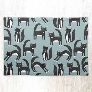Black and White Tuxedo Cats Placemat