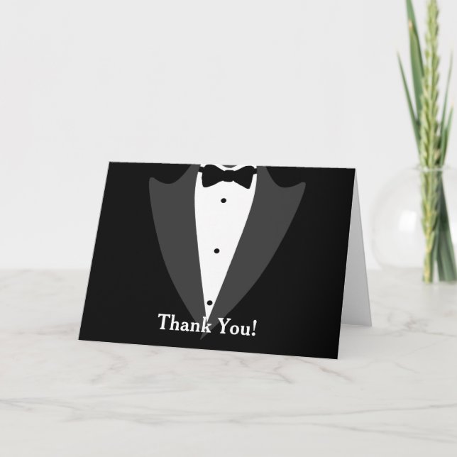 Black and White Tuxedo Thank You (Front)