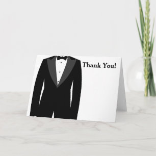 Black and White Tuxedo Thank You Card