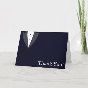 Black and White Tuxedo Thank You Card